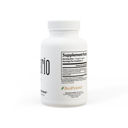 Vulgario Wellness: USA Collection: Turmeric with BioPerine® (Black Pepper Fruit Extract) Supplement (60 Capsules)