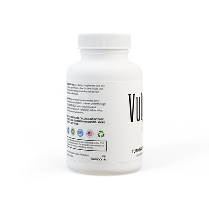 Vulgario Wellness: USA Collection: Turmeric with BioPerine® (Black Pepper Fruit Extract) Supplement (60 Capsules)